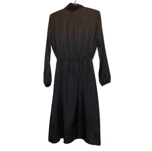 SOLIKA Long Sleeves Neck Tie Black Dress size XS - Picture 5 of 6